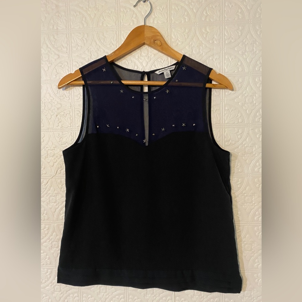 American Eagle | Sheer Sleeveless blouse | Size Small